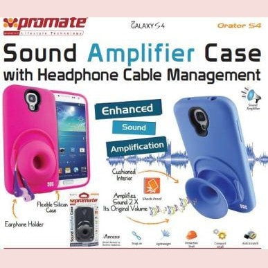 GUNMANSA Promate Orator S4 Sound Amplifier Case Samsung Galaxy S4 Blue