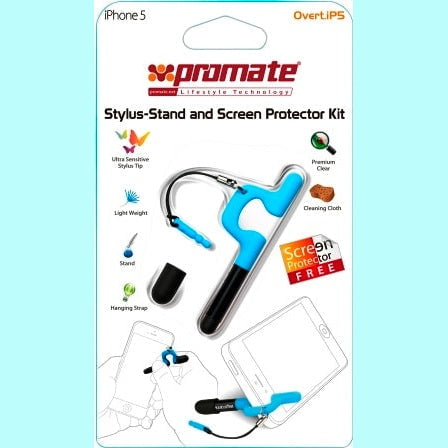 GUNMANSA Promate Overt.iP5 iPhone 5 Stylus-Stand and Screen Protector Kit