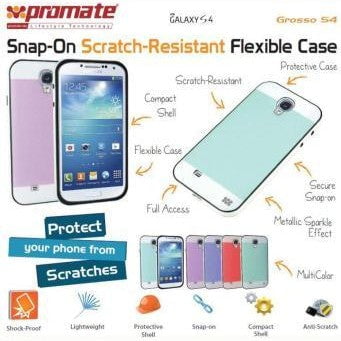 GUNMANSA Promate Pink Grosso S4 Snap On Resistant Flexible Case