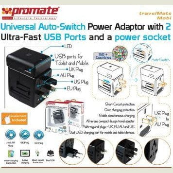 GUNMANSA Promate Travelmate.Mobi ,Universal Auto-Switch Power