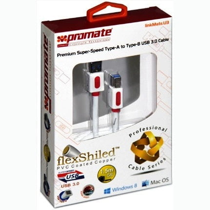 GUNMANSA Promate U3 Premium Super Speed Type-A to B USB 3.0 Cable