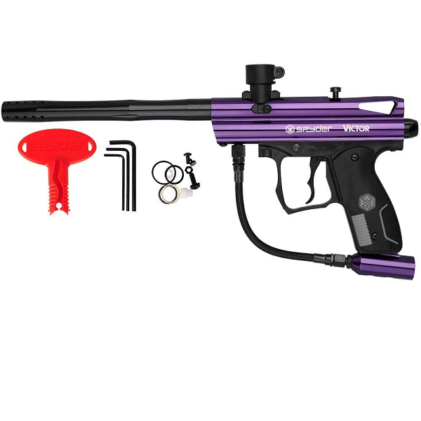 GUNMANSA PURPLE Spyder Victor Paintball Gun Combo (Semi Auto|CO2|HOP|350 FPS|28J|.68 CAL) - GSA