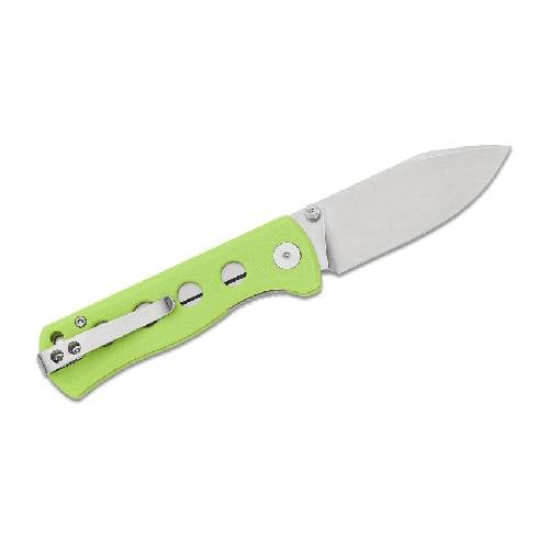 GUNMANSA QSP Canary Folder Liner Lock Knife 14C28N Stonewashed Neon G10 – QS150-C1