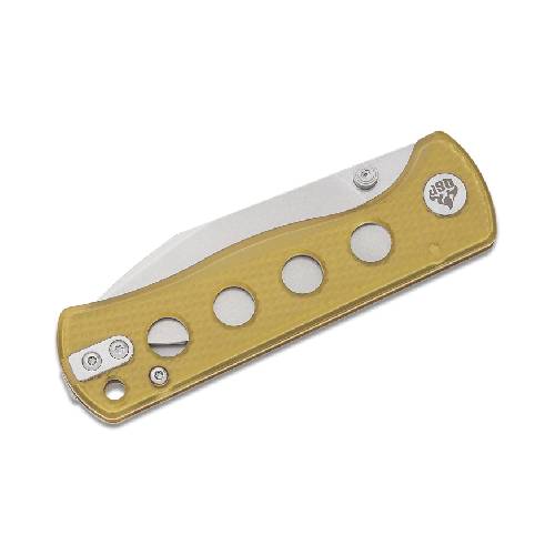 GUNMANSA QSP Canary Folder Liner Lock Knife 14C28N Stonewashed Ultem – QS150-J1