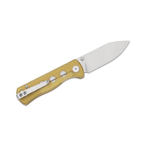 GUNMANSA QSP Canary Folder Liner Lock Knife 14C28N Stonewashed Ultem – QS150-J1