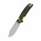 GUNMANSA QSP Kali Button Lock Knife, 14c28n Stonewashed, Black/neon G10 – QS159-C1