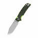 GUNMANSA QSP Kali Button Lock Knife, 14c28n Stonewashed, Black/neon G10 – QS159-C1