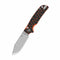 GUNMANSA QSP Kali Button Lock Knife, 14C28N Stonewashed, Black/orange G10 – QS159-D1