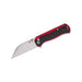 GUNMANSA QSP QS149-A1 Swordfish Button Lock 14C28N Stonewashed Black/Red G10