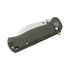 GUNMANSA QSP QS149-B1 Swordfish Button Lock 14C28N Stonewashed Green Micarta