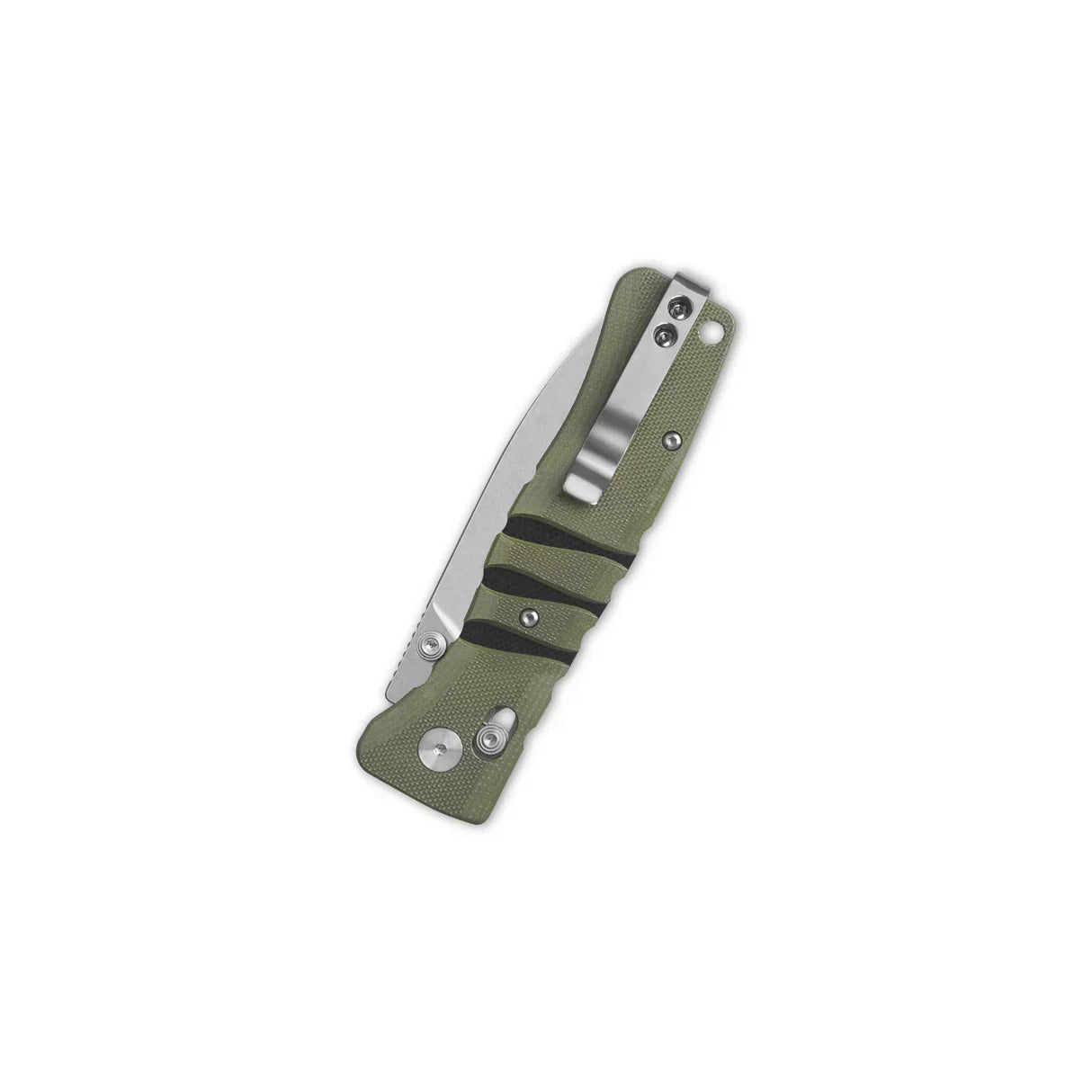 GUNMANSA QSP Ripley Glyde Lock Pocket Knife 14C28N Blade Green/Black G10 Handle – QS160 – C1