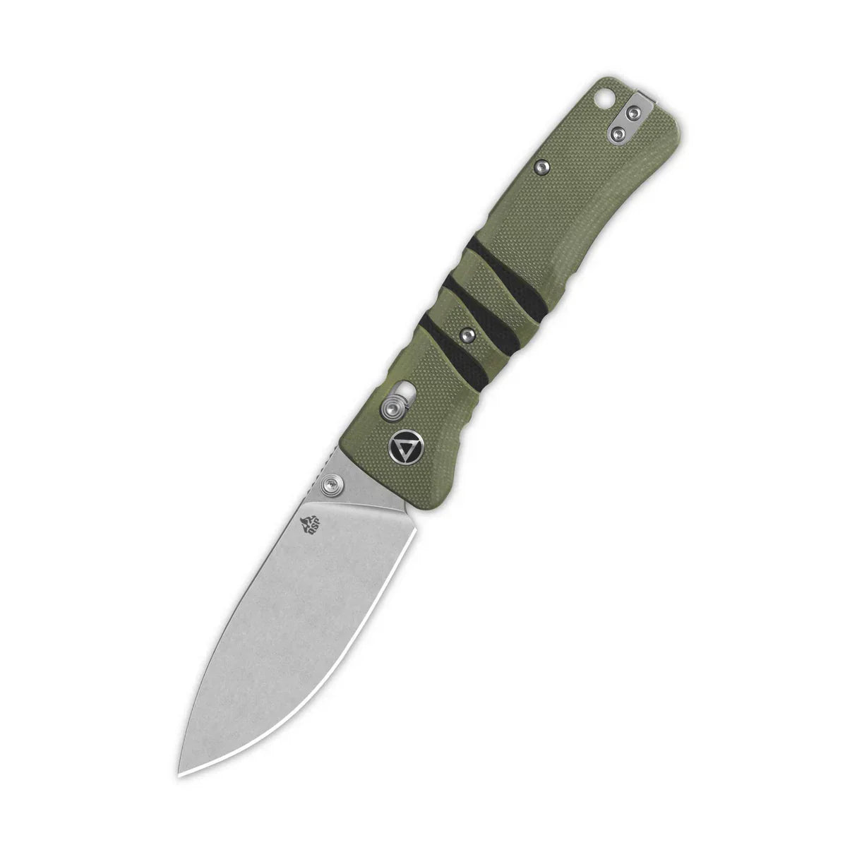 GUNMANSA QSP Ripley Glyde Lock Pocket Knife 14C28N Blade Green/Black G10 Handle – QS160 – C1