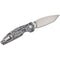 GUNMANSA QSP Turtle Punk Liner Lock Knife, 14C28N Stonewashed, Black/white G10 – QS158-B1