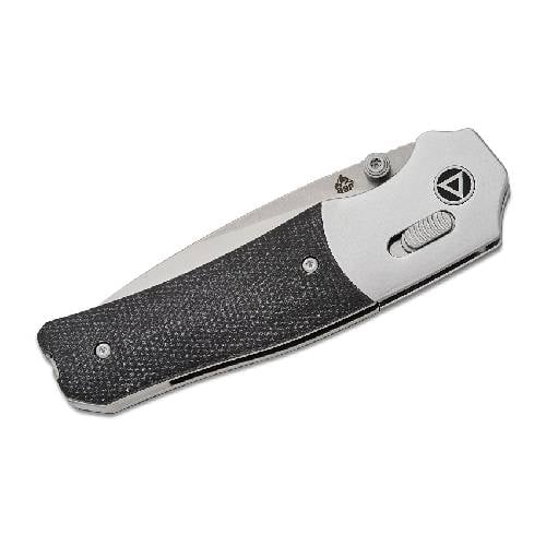 GUNMANSA QSP Vault Glyde Lock Knife 14C28N Stonewash Satin Black Micarta – QS157-A1