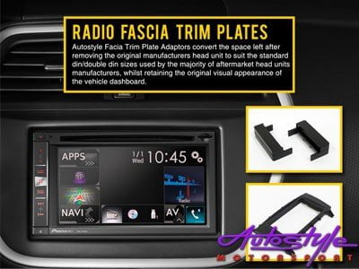 GUNMANSA Radio Fascia Trim Plate for Honda Civic 06-11 Double Din