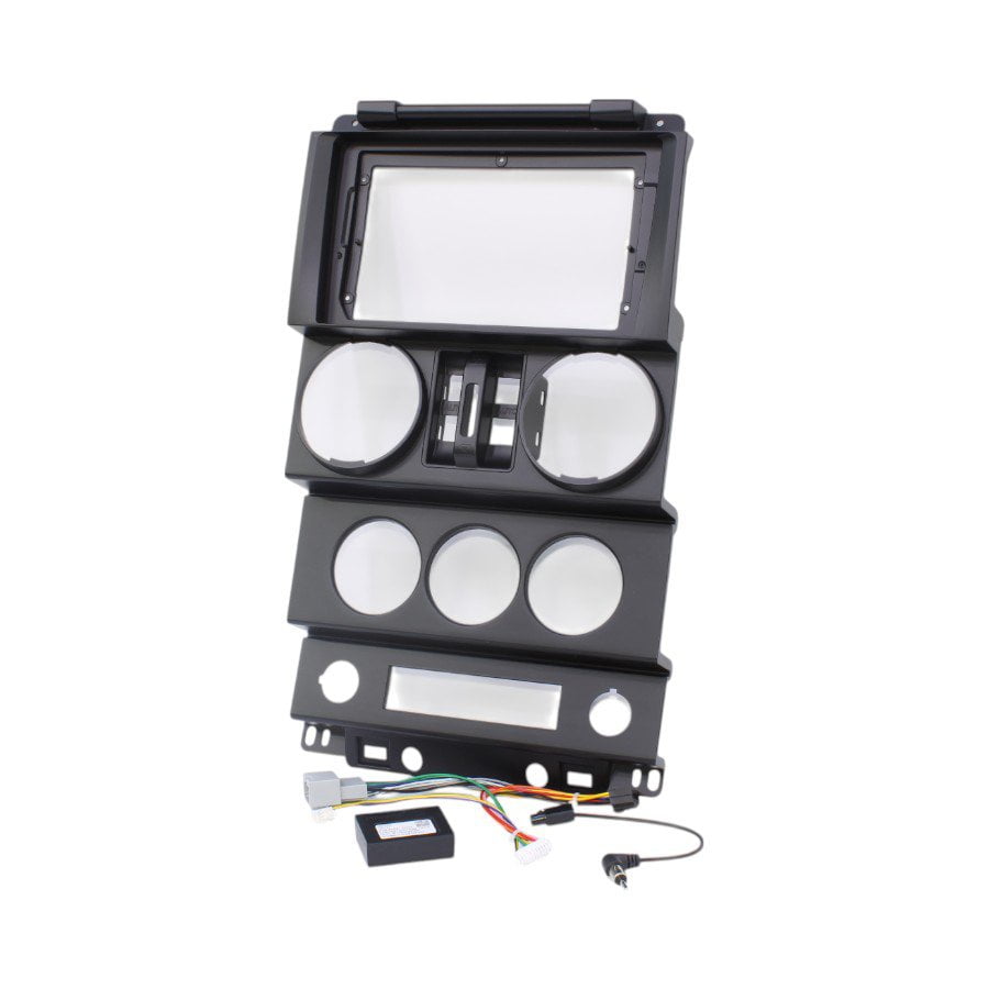GUNMANSA Radio Fascia Trim Plate Kit for Jeep Wrangler Rubicon (9″ Double Din)
