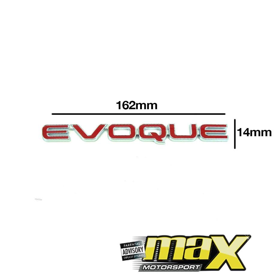 GUNMANSA Range Rover Evoque Badge (Red)