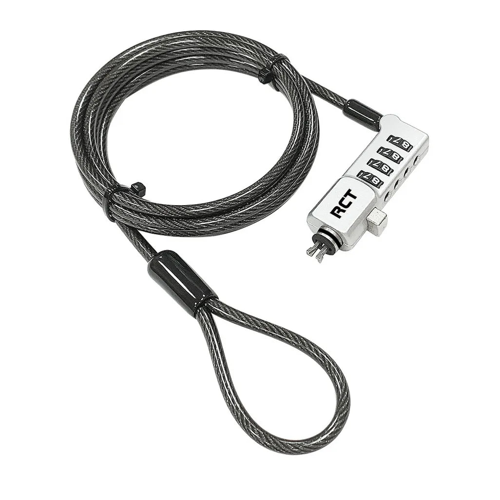 GUNMANSA RCT 4 digit 3 in 1 notebook security lock; T-Bar; T-Bar Nano and Wedge Lock Slot Compatible;1.8m