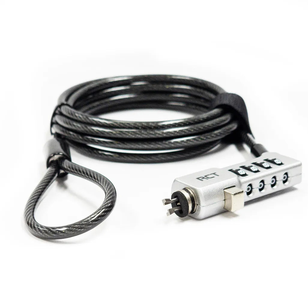 GUNMANSA RCT 4 digit 3 in 1 notebook security lock; T-Bar; T-Bar Nano and Wedge Lock Slot Compatible;1.8m