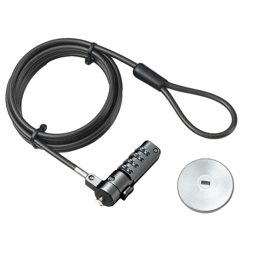 GUNMANSA RCT 4 digit notebook security lock; T-Bar compatible with adaptor kit