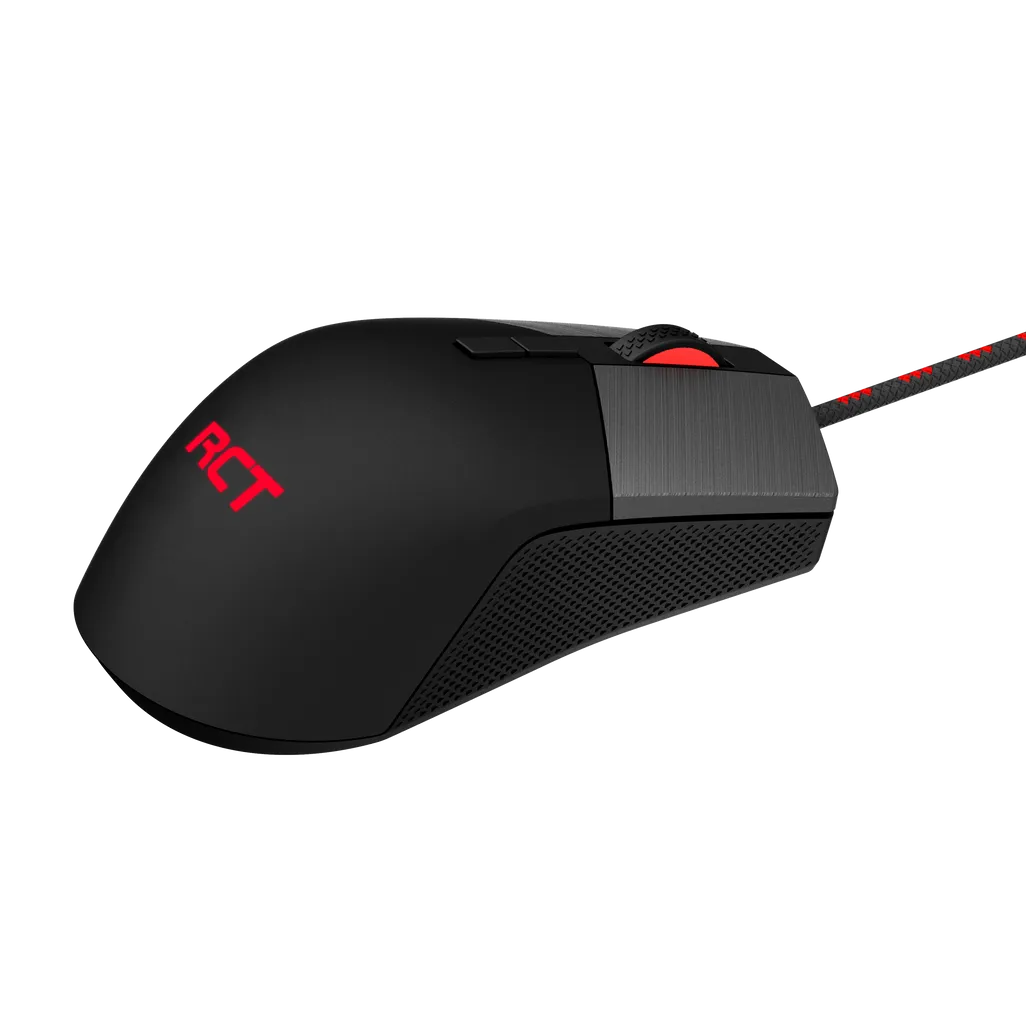 GUNMANSA RCT HyperGlyde Gaming Mouse; 16000DPI switchable; 8 Programmable buttons; Interchangeable weights; Omron Mechanical Switches.