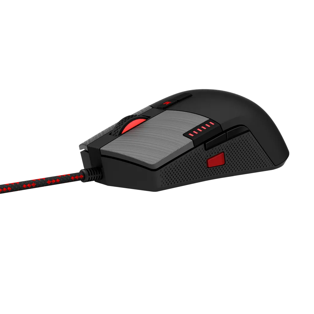 GUNMANSA RCT HyperGlyde Gaming Mouse; 16000DPI switchable; 8 Programmable buttons; Interchangeable weights; Omron Mechanical Switches.