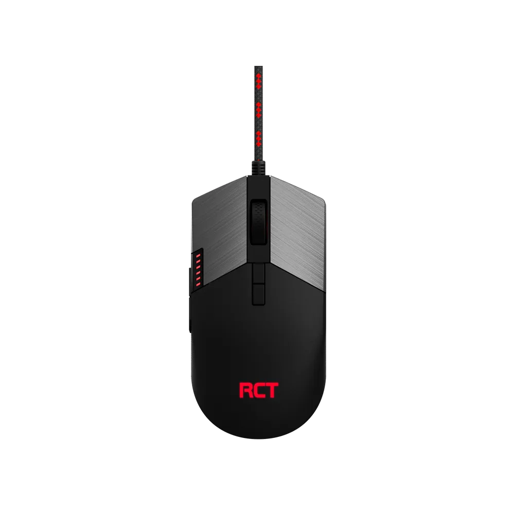GUNMANSA RCT HyperGlyde Gaming Mouse; 16000DPI switchable; 8 Programmable buttons; Interchangeable weights; Omron Mechanical Switches.