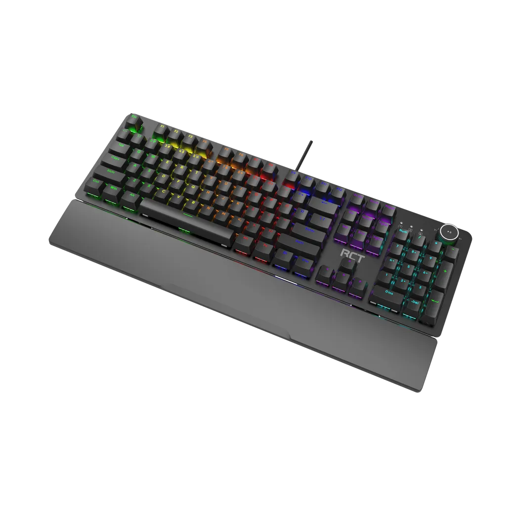 GUNMANSA RCT HyperKey 104 keys Mechanical Gaming Keyboard; Blue mechanical switches; Multi Color LED Backlight.
