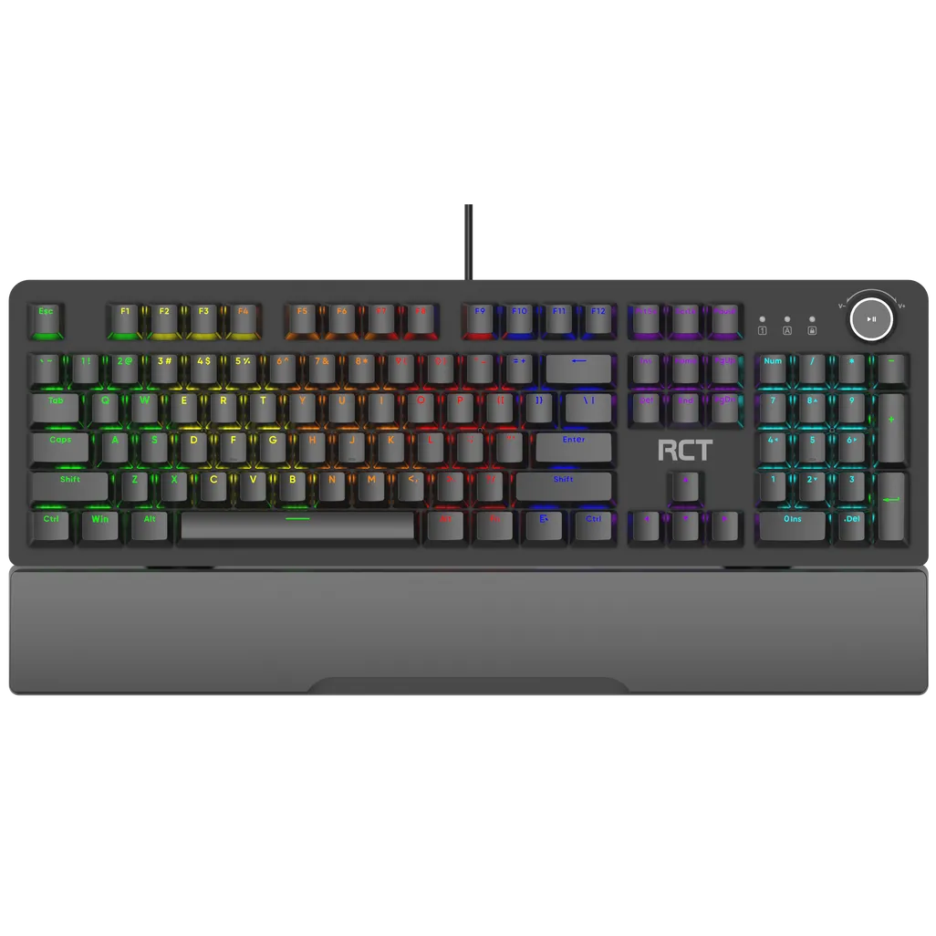 GUNMANSA RCT HyperKey 104 keys Mechanical Gaming Keyboard; Blue mechanical switches; Multi Color LED Backlight.