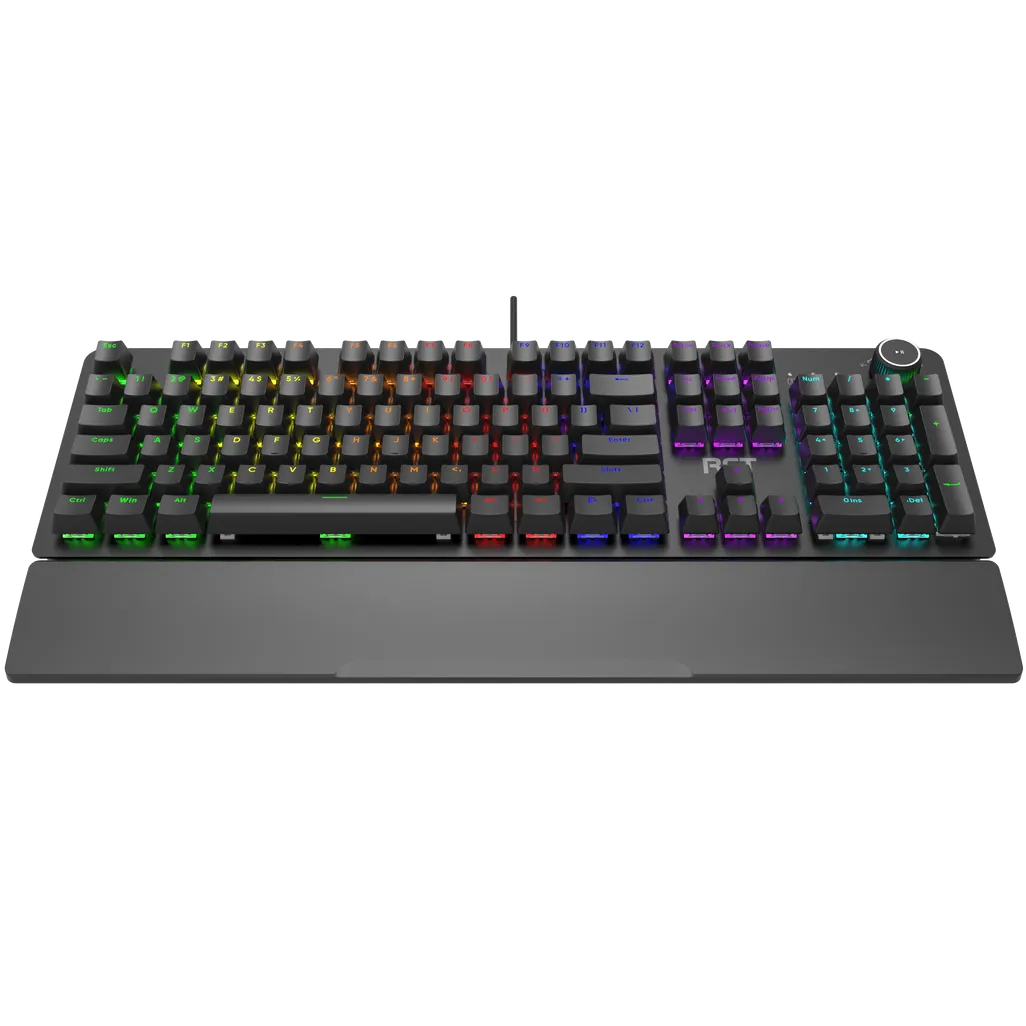 GUNMANSA RCT HyperKey 104 keys Mechanical Gaming Keyboard; Blue mechanical switches; Multi Color LED Backlight.