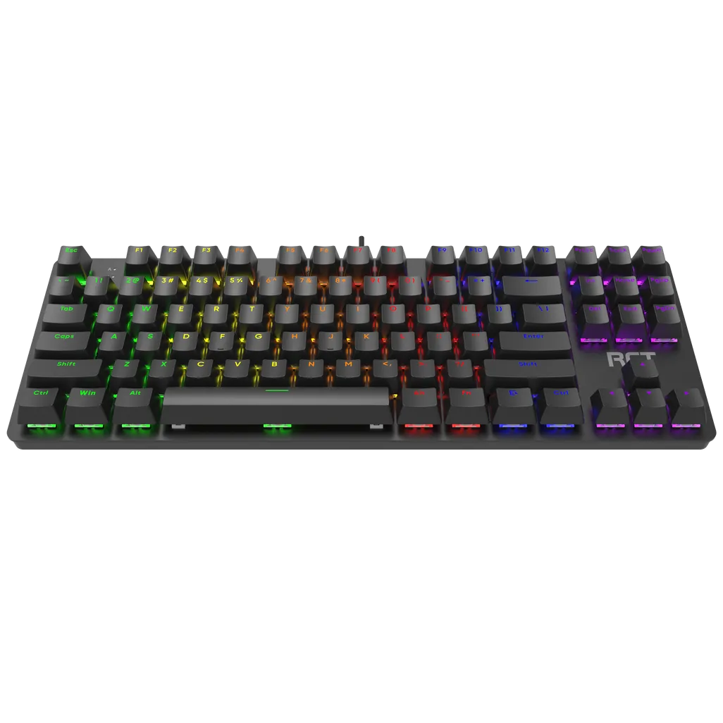 GUNMANSA RCT HyperKeyTKL 87 keys Mechanical Gaming Keyboard; Blue mechanical switches; Multi Color LED Backlight.