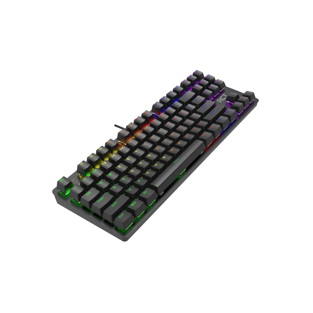 GUNMANSA RCT HyperKeyTKL 87 keys Mechanical Gaming Keyboard; Blue mechanical switches; Multi Color LED Backlight.
