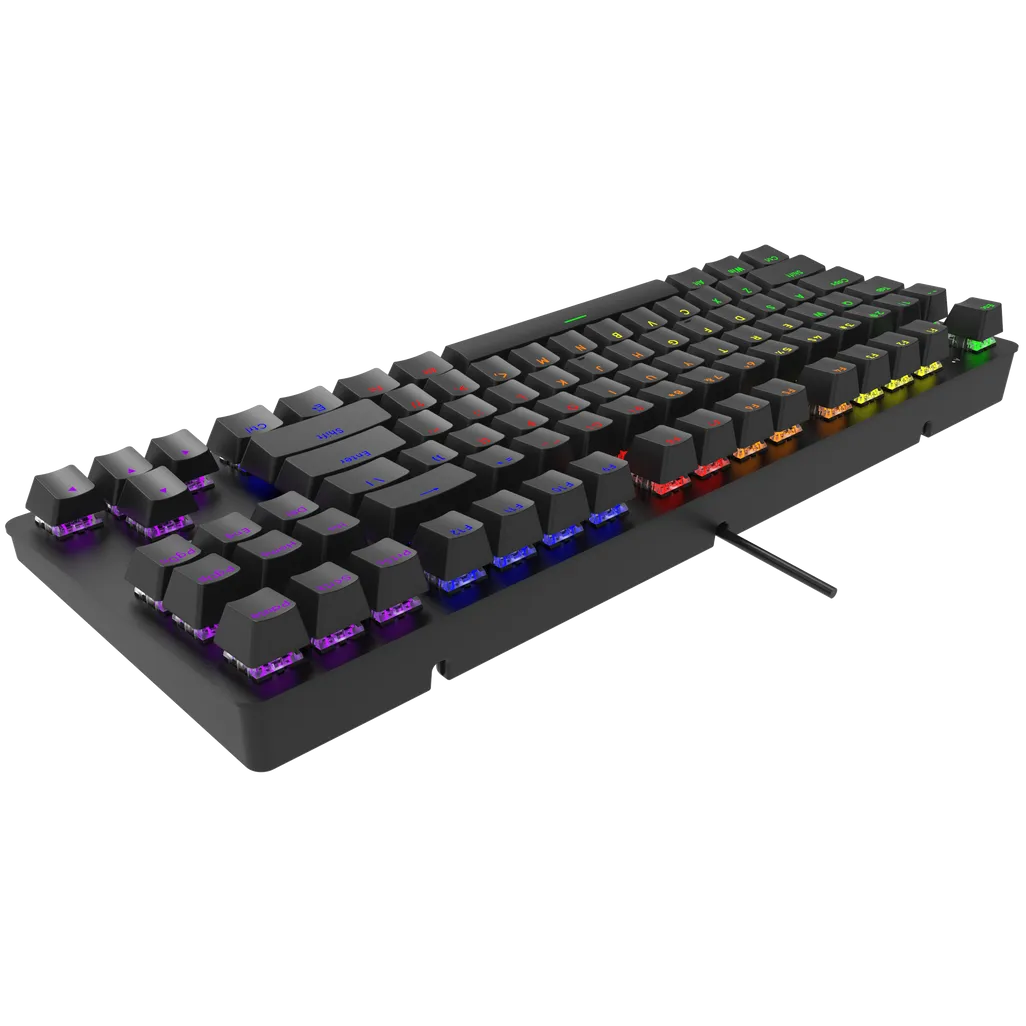 GUNMANSA RCT HyperKeyTKL 87 keys Mechanical Gaming Keyboard; Blue mechanical switches; Multi Color LED Backlight.