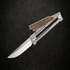 GUNMANSA Reate Exo-titanium Bead Blast Drop Point Satin Finish Burlap Micarta Knife