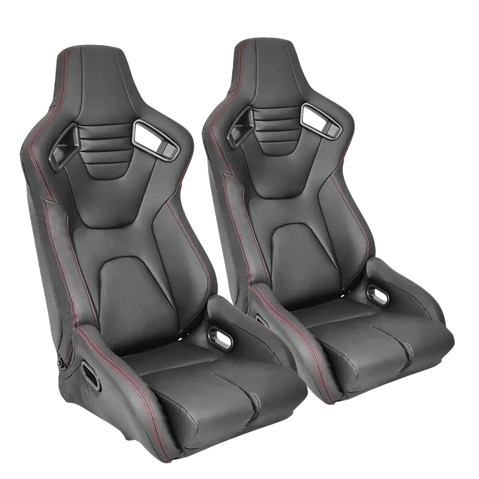 GUNMANSA Reclinable Hybrid Wingback Racing Seats PVC (Pair)