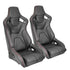 GUNMANSA Reclinable Hybrid Wingback Racing Seats PVC (Pair)
