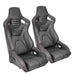 GUNMANSA Reclinable Hybrid Wingback Racing Seats PVC (Pair)