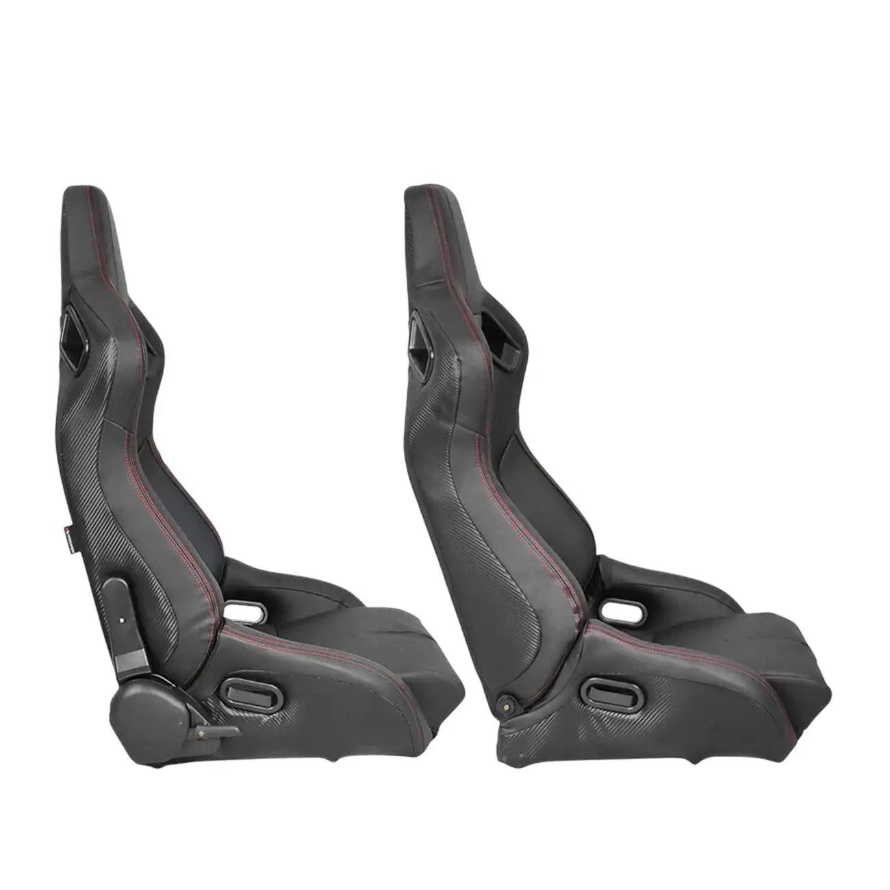 GUNMANSA Reclinable Hybrid Wingback Racing Seats PVC (Pair)