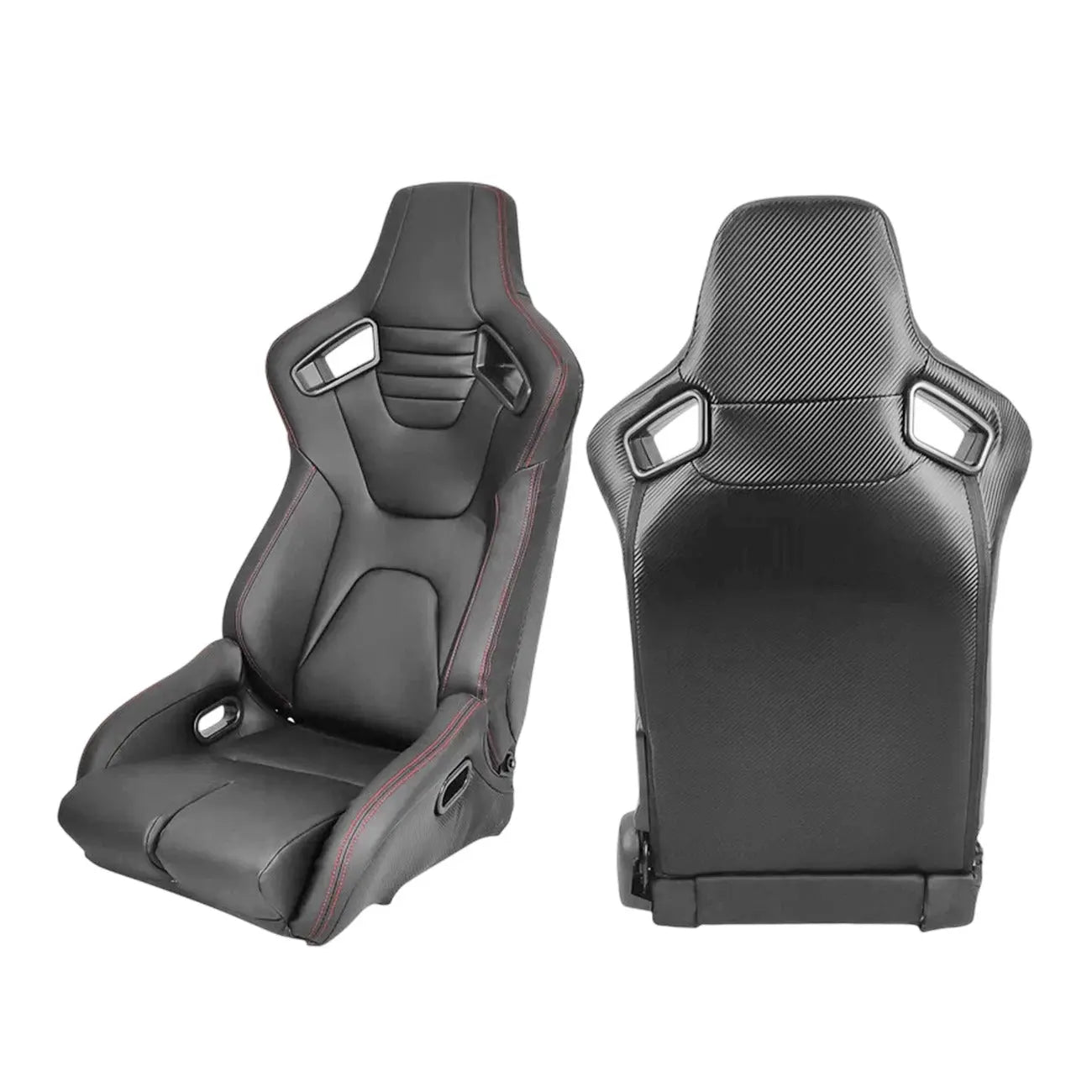 GUNMANSA Reclinable Hybrid Wingback Racing Seats PVC (Pair)
