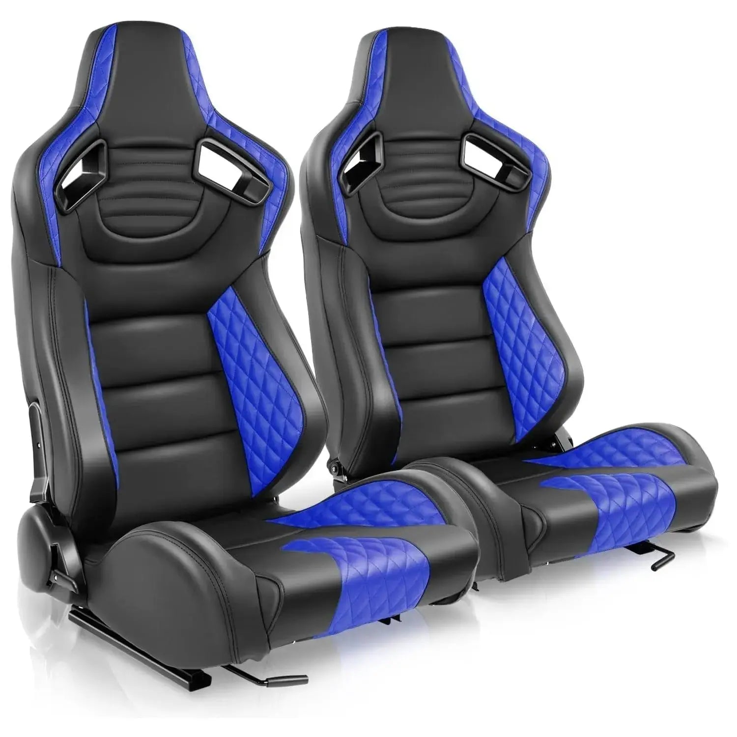GUNMANSA Reclinable Wingback Racing Seats PVC (Pair)