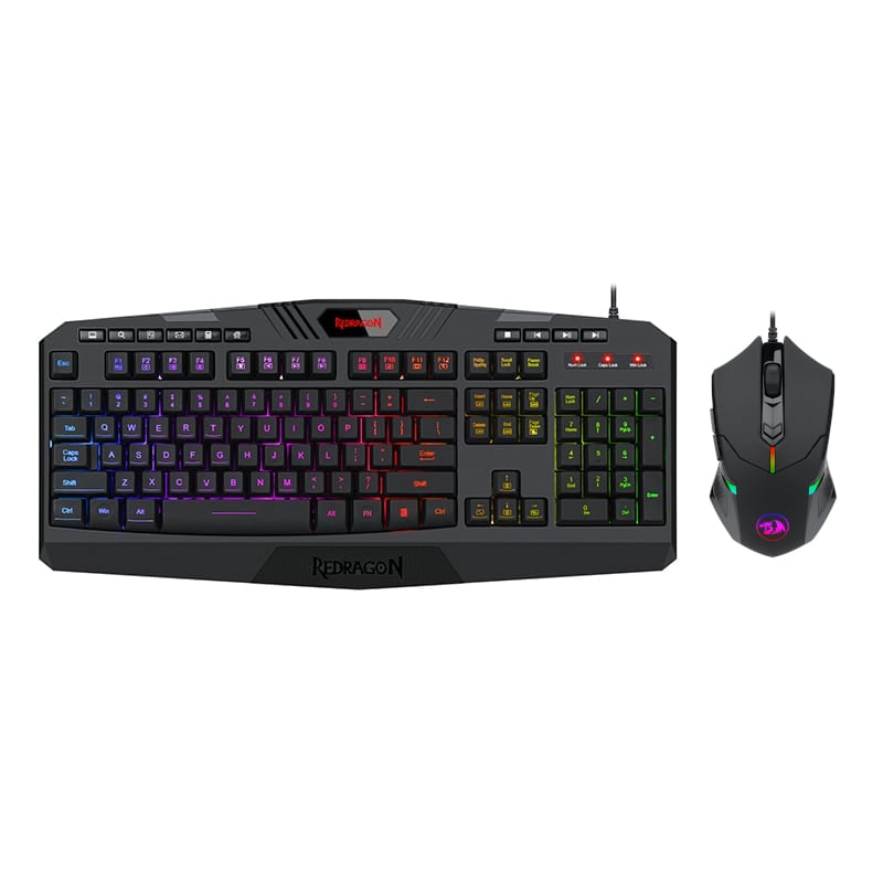 GUNMANSA REDRAGON 2IN1 (K503A-RGB|M601) Gaming Combo 1 - Black