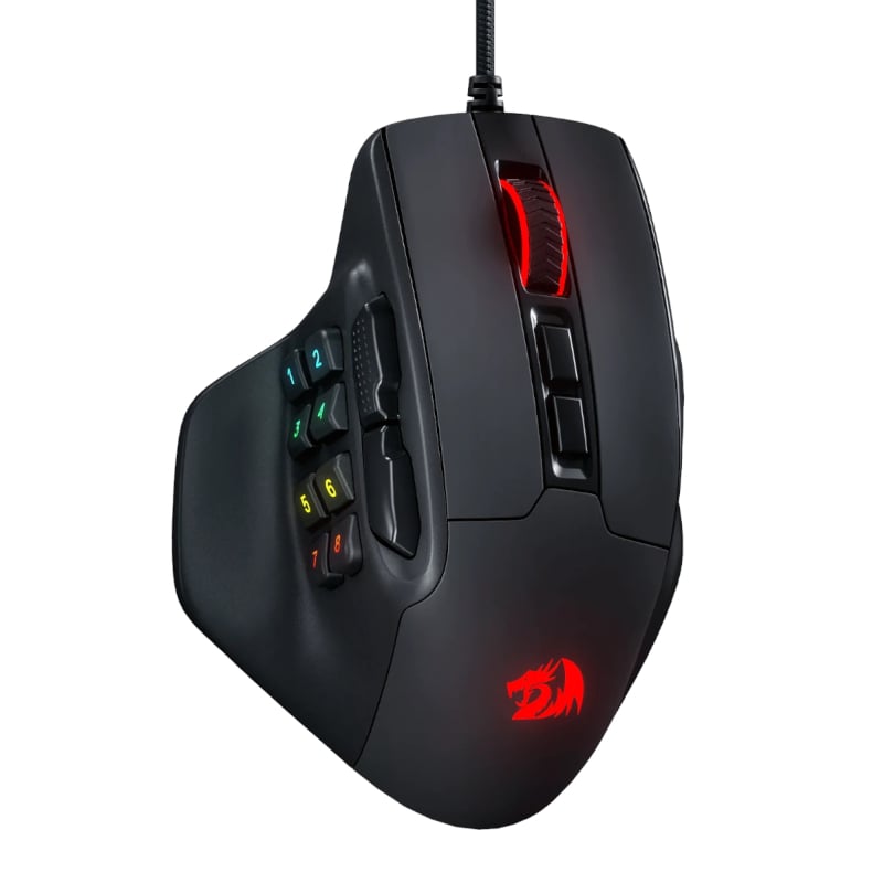 GUNMANSA REDRAGON Aatrox 6200DP RGB MMO Gaming Mouse - Black