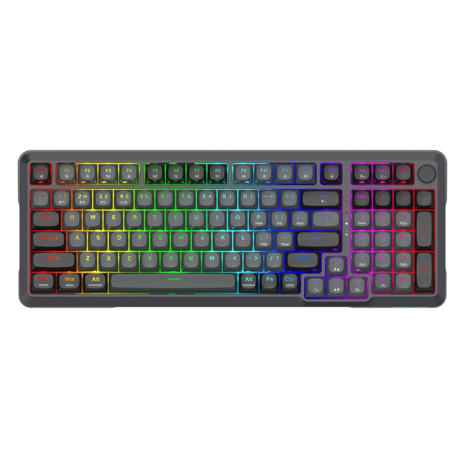 GUNMANSA Redragon BREAGI PRO K688 98+1 Gasket Wireless Mechanical Keyboard (Triple Mode, RGB, Hot-Swappable, Cream Linear Switches)