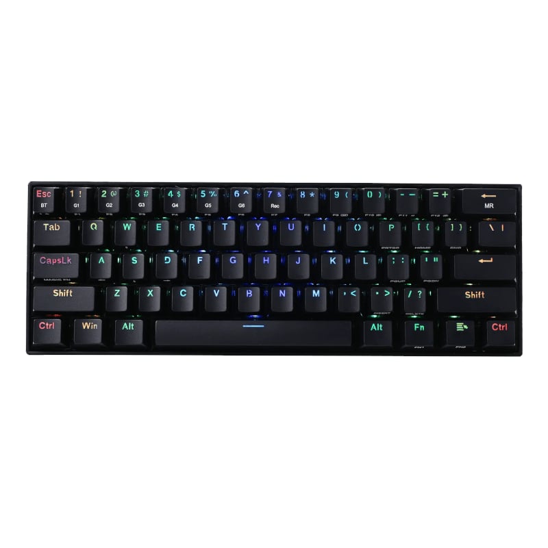 GUNMANSA REDRAGON DRACONIC PRO Mechanical 61 Key|Bluetooth 5.0|RGB 9 Colour Modes|Rechargable Battery|Type-C Charging Cable Gaming Keyboard - Black
