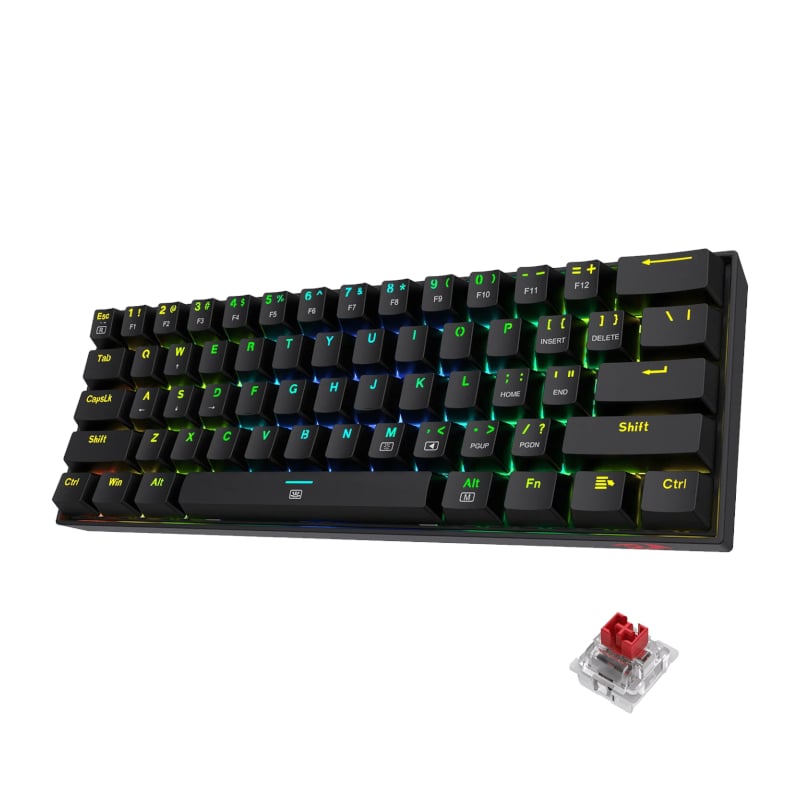 GUNMANSA REDRAGON DRAGONBORN Wired Mechanical Keyboard RGB 67Key Design - Black