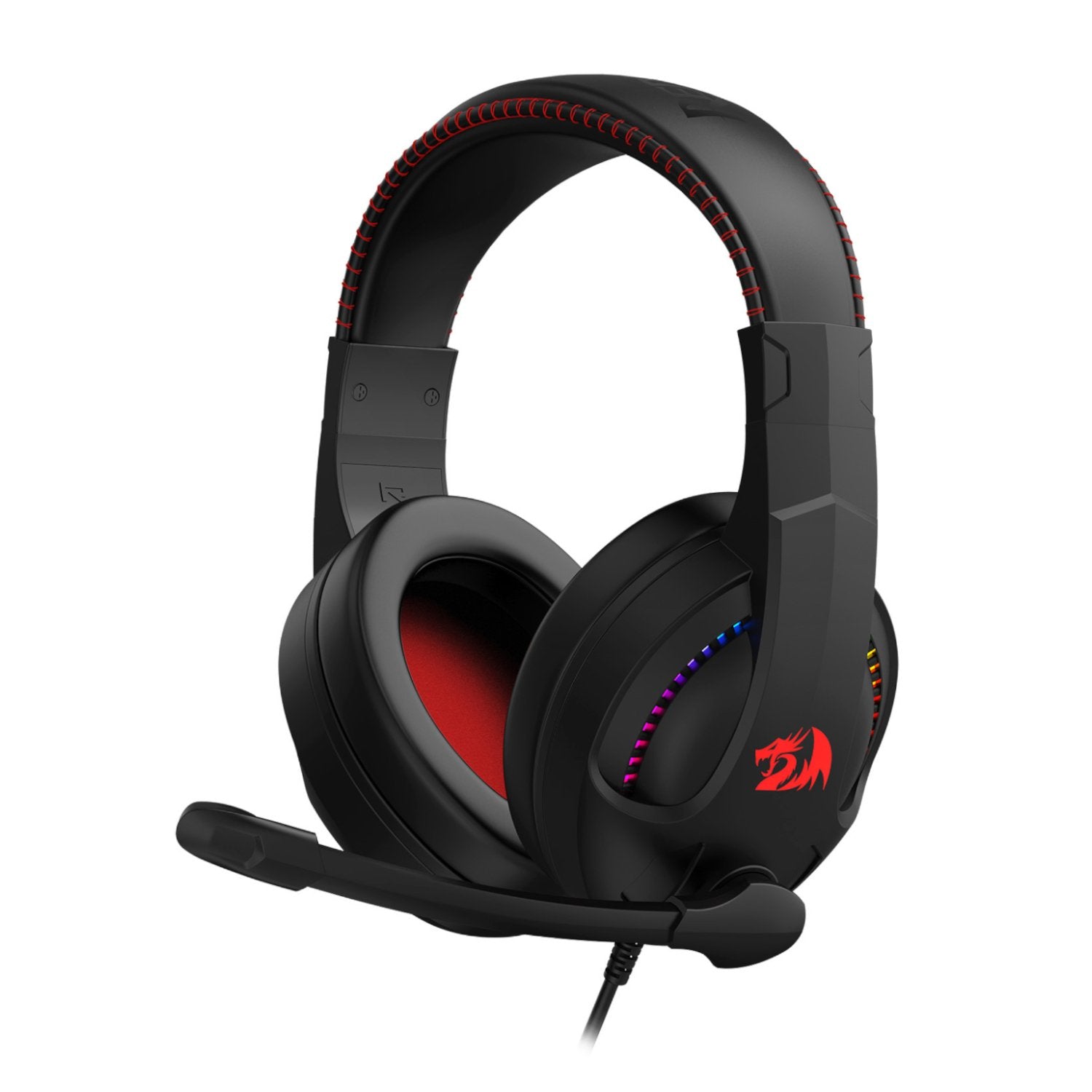 GUNMANSA Redragon H211 CRONUS Surround Sound RGB Wired Gaming Headset - Black