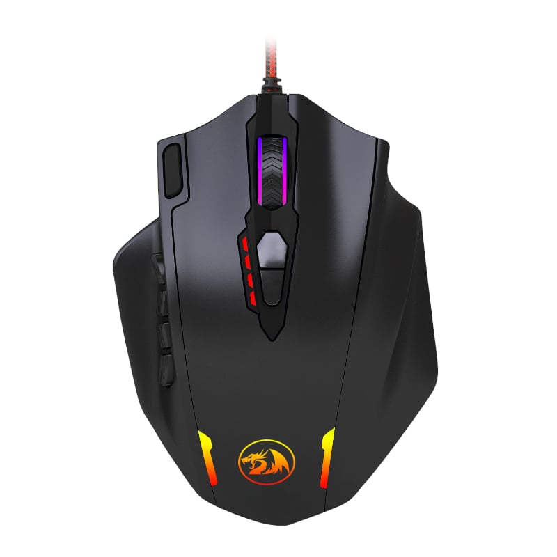 GUNMANSA REDRAGON IMPACT 12400DPI MMO Gaming Mouse - Black
