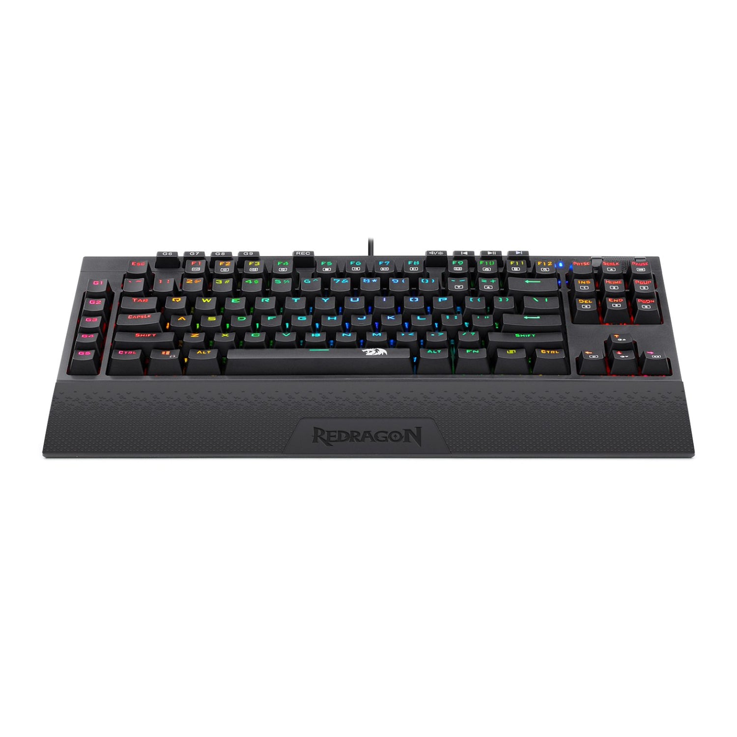 GUNMANSA Redragon K588 RGB Pro BROADSWORD TKL Mechanical Wired Gaming Keyboard - Black