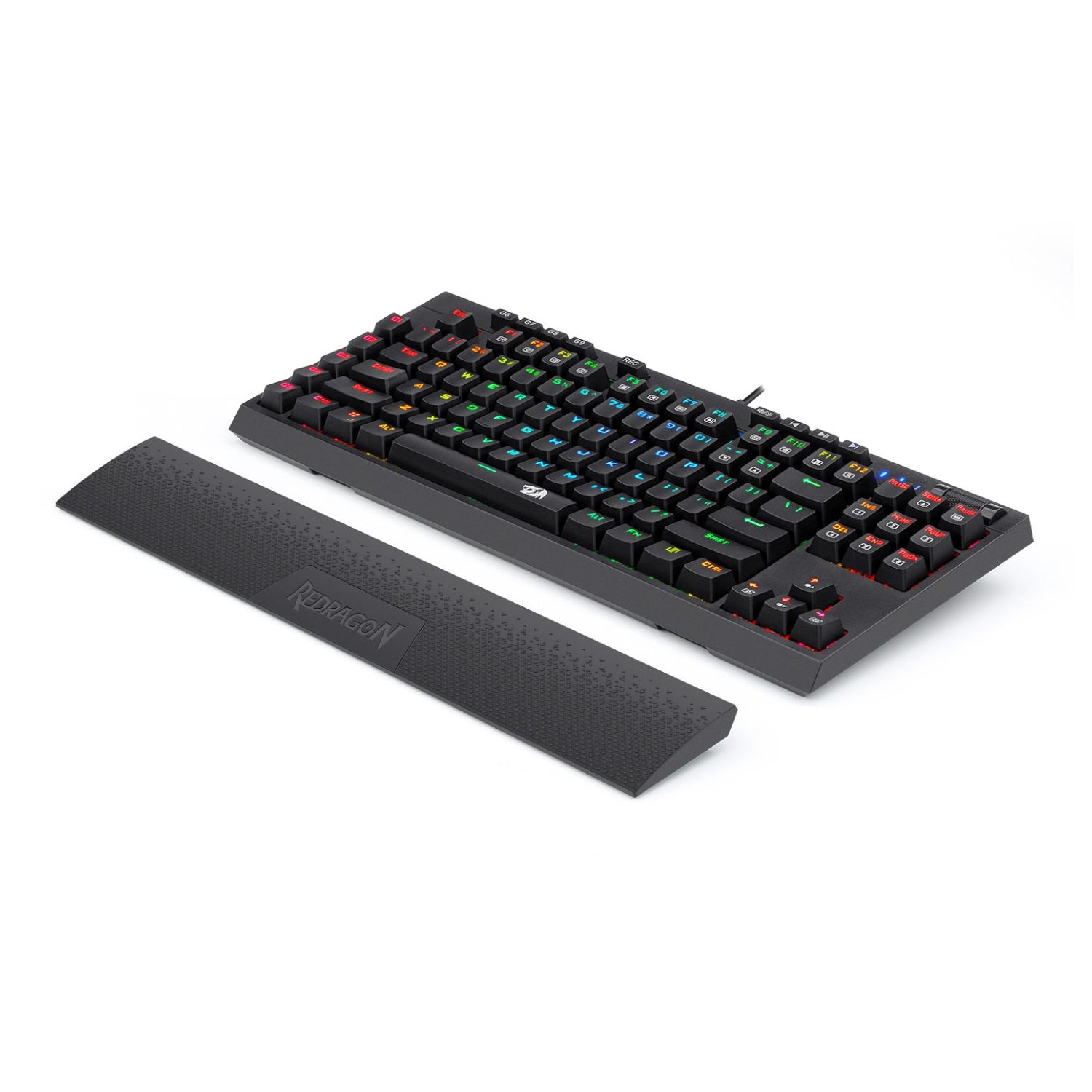 GUNMANSA Redragon K588 RGB Pro BROADSWORD TKL Mechanical Wired Gaming Keyboard - Black