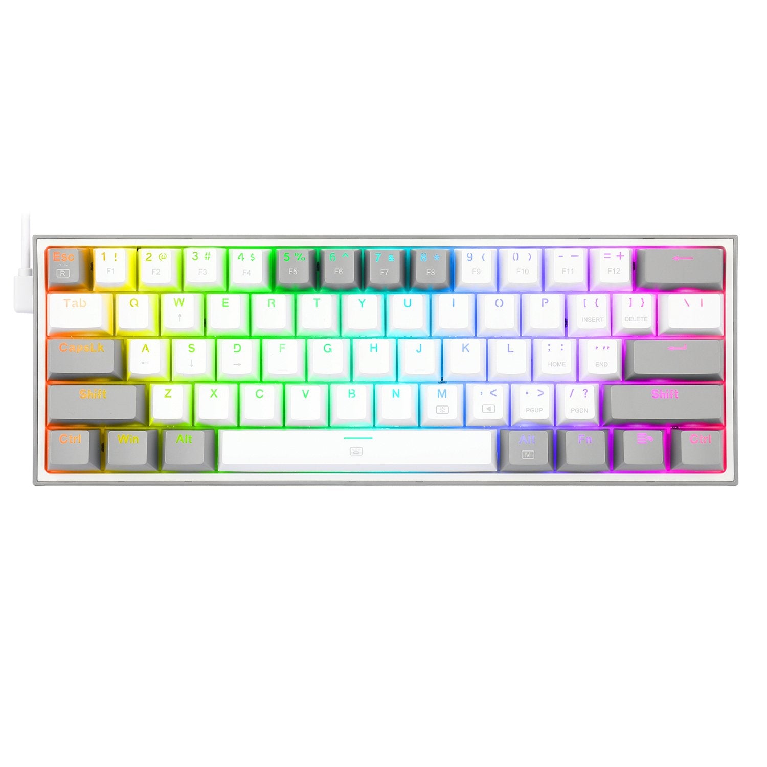 GUNMANSA Redragon K617 FIZZ 60% Wired RGB Gaming Keyboard